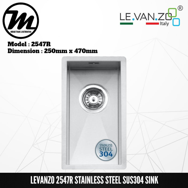 LEVANZO Signature 7 Stainless Steel SUS304 Kitchen Sink 2547R - Mirage Trade & Distribution