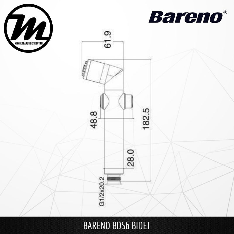 BARENO PLUS Hand Bidet BDS6 - Mirage Trade & Distribution