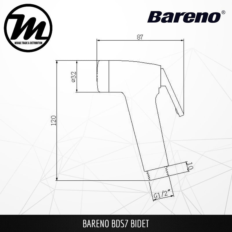 BARENO PLUS Hand Bidet BDS7 - Mirage Trade & Distribution