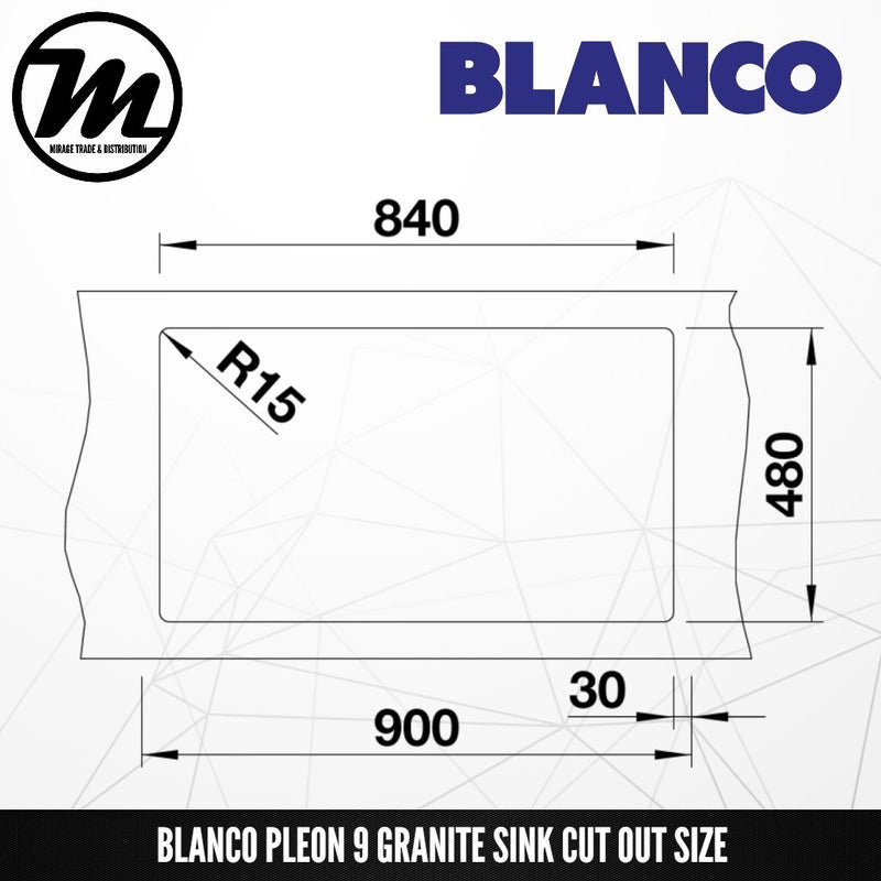 BLANCO Pleon 9 Silgranit™ PuraDur™ Granite Sink With InFino™ Waste - Mirage Trade & Distribution