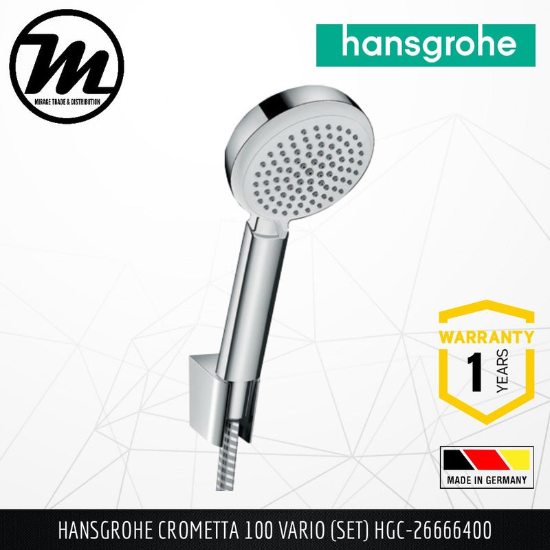 HANSGROHE Crometta 100 Vario Hand Shower (Set) HGC-26666400 - Mirage Trade & Distribution