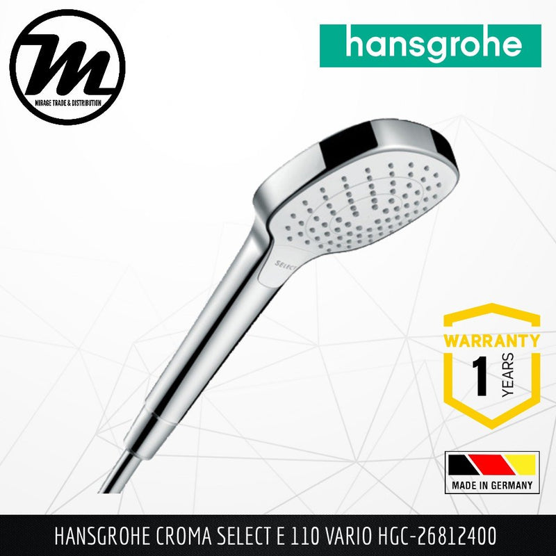 HANSGROHE Croma Select E 110 Vario Hand Shower HGC-26812400 - Mirage Trade & Distribution
