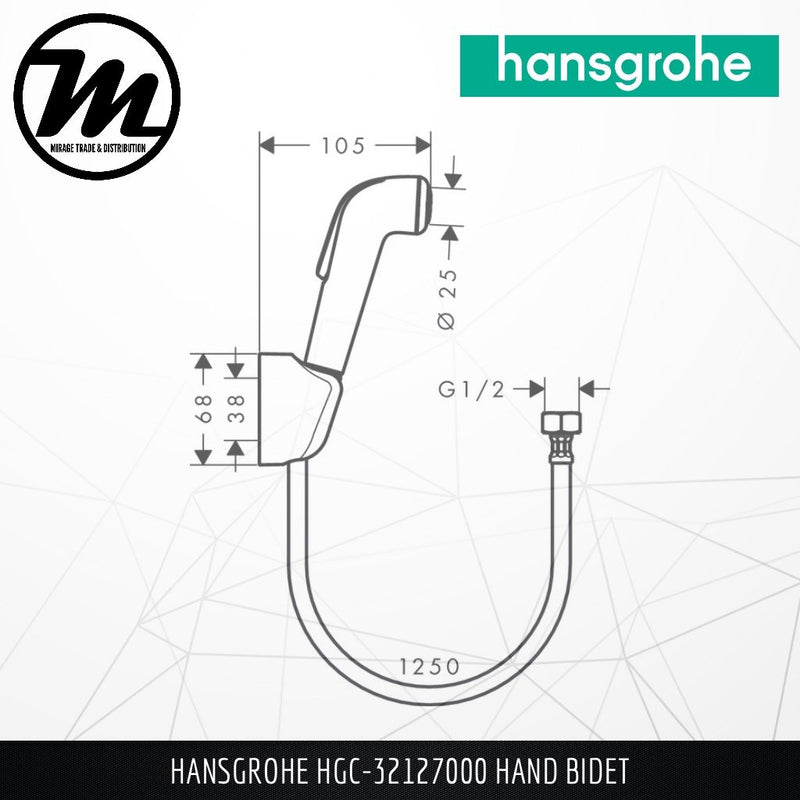 HANSGROHE Hand Bidet HGC-32127000 - Mirage Trade & Distribution
