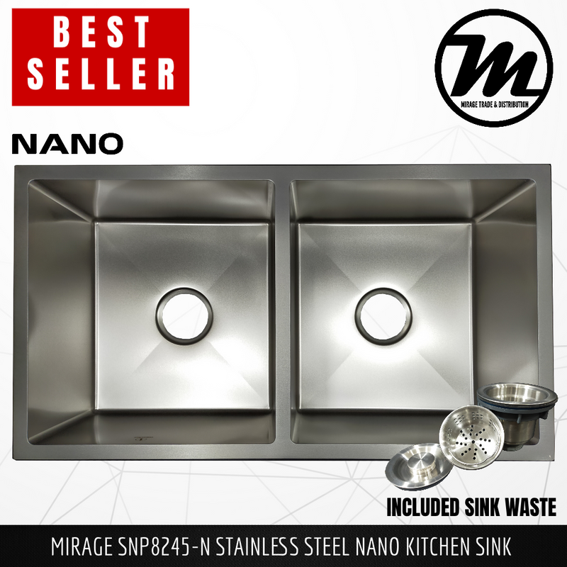 MIRAGE Stainless Steel Kitchen Nano Sink SNP8245-N - Mirage Trade & Distribution
