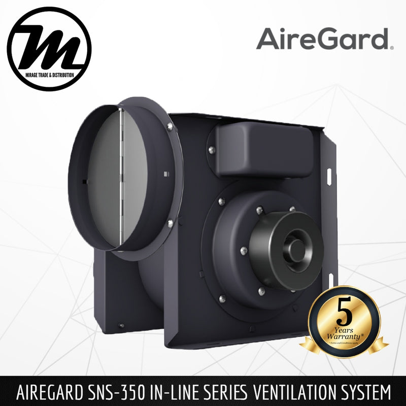 AIREGARD Ventilation Fan SNS-350 (In-Line Series)