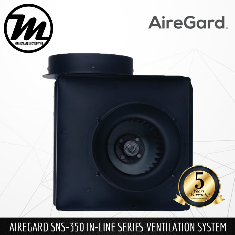 AIREGARD Ventilation Fan SNS-350 (In-Line Series)
