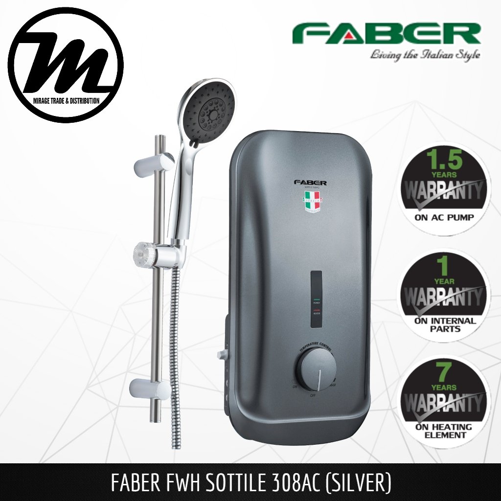 FABER Instant Water Heater FWH Sottile 308AC (SV)
