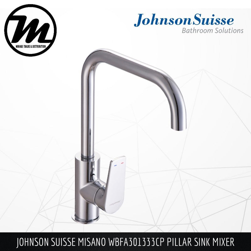 JOHNSON SUISSE Misano Pillar Sink Mixer WBFA301333CP - Mirage Trade & Distribution
