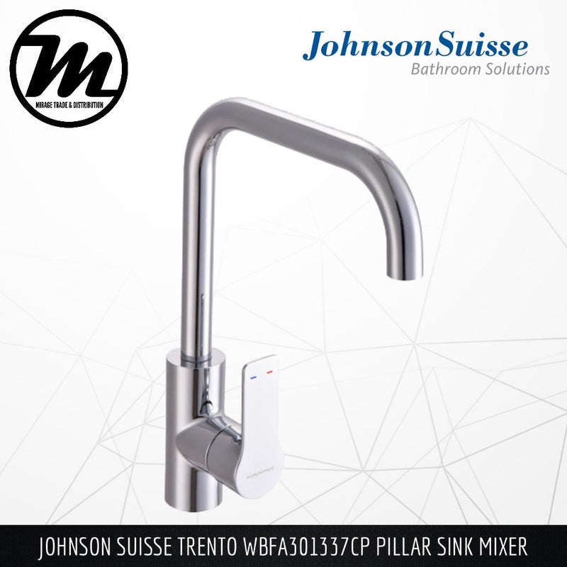 JOHNSON SUISSE Trento Pillar Sink Mixer WBFA301337CP - Mirage Trade & Distribution
