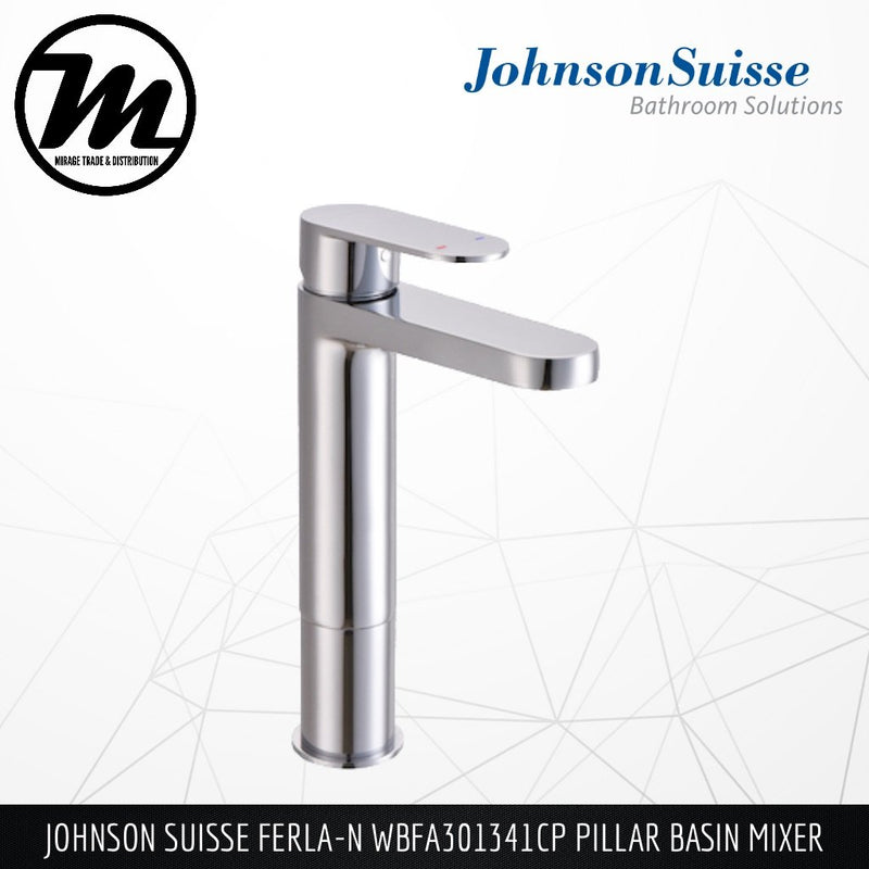 JOHNSON SUISSE Ferla-N Pillar Basin Mixer WBFA301341CP - Mirage Trade & Distribution