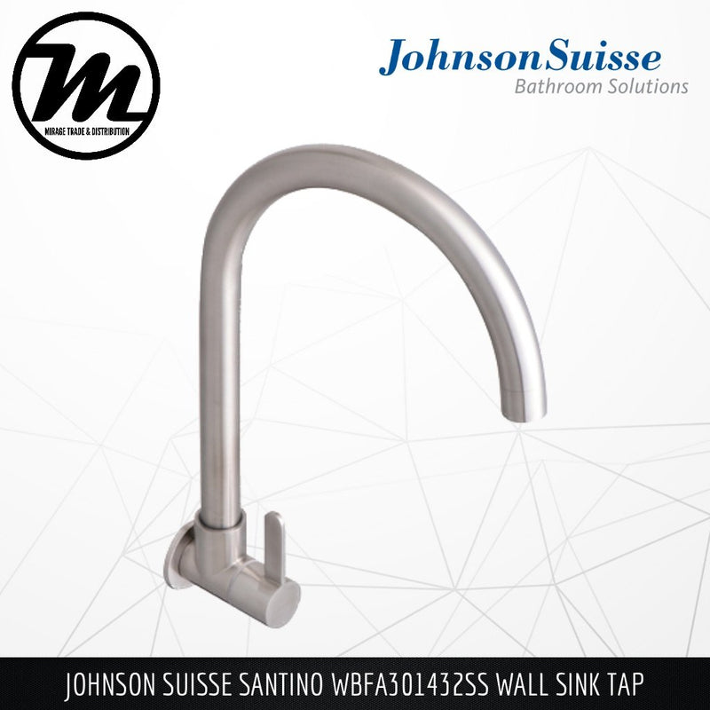 JOHNSON SUISSE Santino Wall Sink Tap WBFA301432SS - Mirage Trade & Distribution