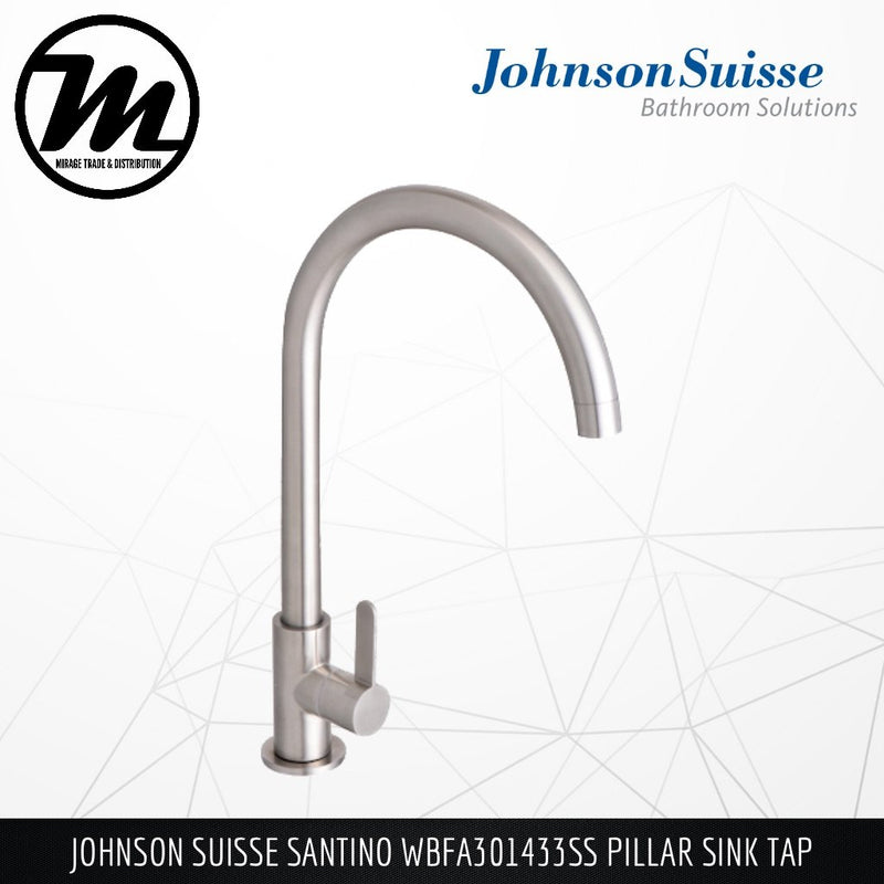 JOHNSON SUISSE Santino Pillar Sink Tap WBFA301433SS - Mirage Trade & Distribution