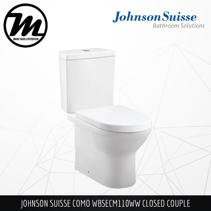 JOHNSON SUISSE Como Closed Couple Toilet Bowl WBSECM110WW [Phasing Out] - Mirage Trade & Distribution