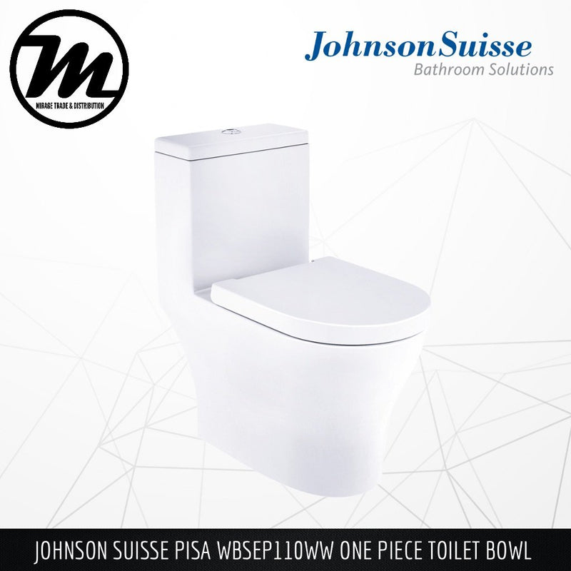 JOHNSON SUISSE Pisa One Piece Toilet Bowl WBSEP110WW - Mirage Trade & Distribution