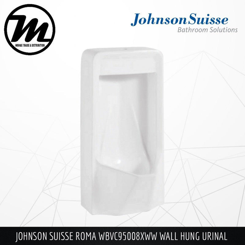 JOHNSON SUISSE Roma Wall Hung Urinal WBVC95008XWW - Mirage Trade & Distribution