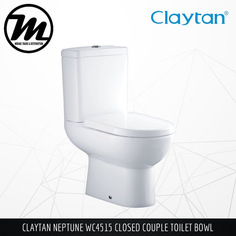 CLAYTAN Neptune Closed Couple Toilet Bowl WC4515 - Mirage Trade & Distribution