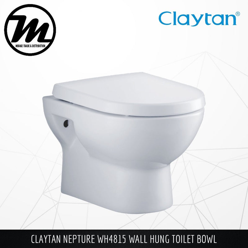 CLAYTAN Neptune Wall Hung Toilet Bowl WH4815 - Mirage Trade & Distribution