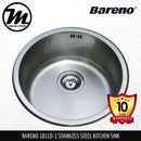 BARENO Kitchen Sink 1011D-1 Undermount SUS304 with 10 Year Warranty - Mirage Trade & Distribution