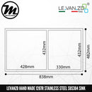 LEVANZO Hand Made Stainless Steel SUS304 Kitchen Sink 1207R - Mirage Trade & Distribution