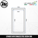 LEVANZO Signature 7 Stainless Steel SUS304 Kitchen Sink 2547R - Mirage Trade & Distribution