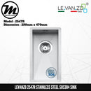 LEVANZO Signature 7 Stainless Steel SUS304 Kitchen Sink 2547R - Mirage Trade & Distribution