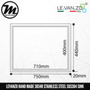 LEVANZO Hand Made Stainless Steel SUS304 Kitchen Sink 3034R - Mirage Trade & Distribution