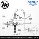 GROHE EUROSMART COSMOPOLITAN 32843002 Single-Lever Kitchen Sink Mixer Faucet 1/2″ - Mirage Trade & Distribution