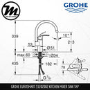 GROHE EUROSMART 33202002 Single-Lever Kitchen Sink Mixer Faucet 1/2″ - Mirage Trade & Distribution