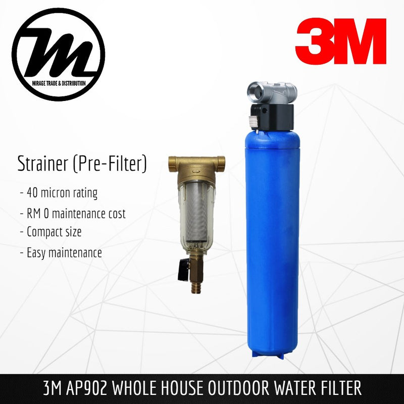 3M AP902 Outdoor Whole House Water Filter System with Free Strainer - Mirage Trade & Distribution