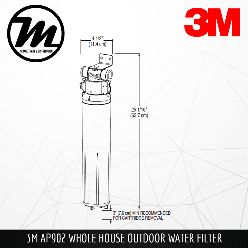 3M AP902 Outdoor Whole House Water Filter System with Free Strainer - Mirage Trade & Distribution