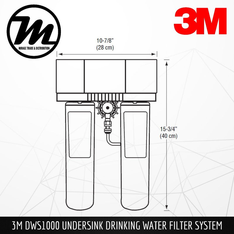 3M AP DWS1000 Indoor Undersink Drinking Water Filter System - Mirage Trade & Distribution