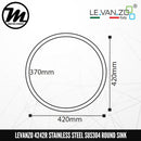 LEVANZO Stainless Steel SUS304 Kitchen Sink 4242R - Mirage Trade & Distribution
