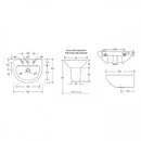 JOHNSON SUISSE Como Wall Hung Basin WBSACM101WW - Mirage Trade & Distribution