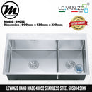 LEVANZO Hand Made Stainless Steel SUS304 Kitchen Sink 49052 - Mirage Trade & Distribution