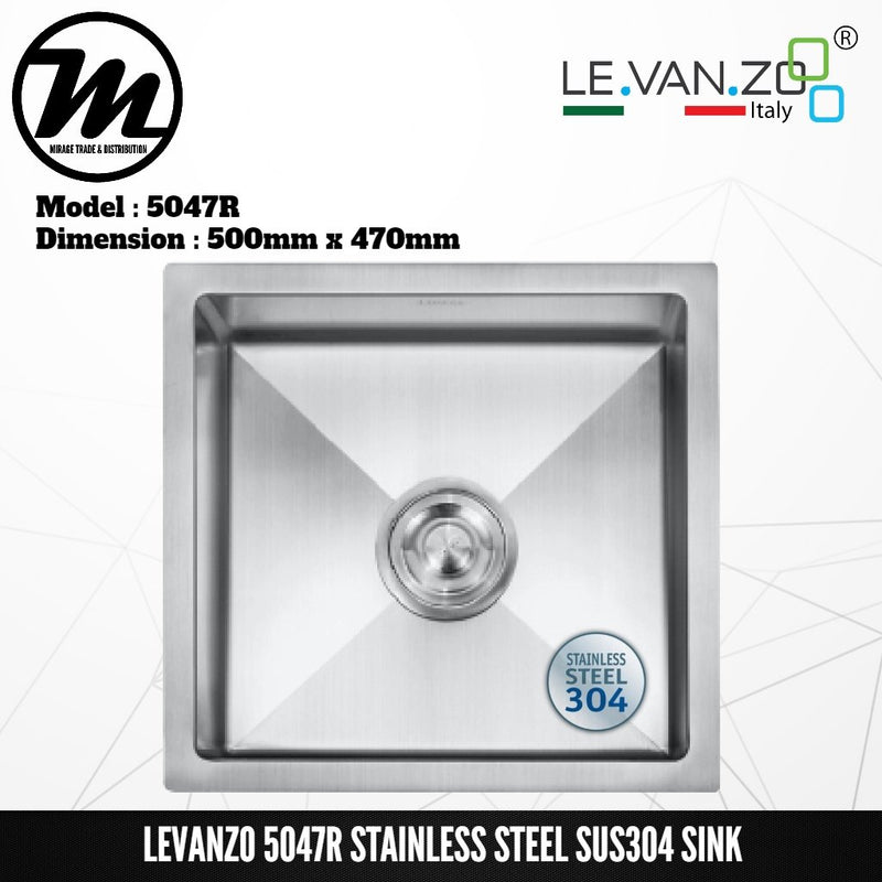 LEVANZO Signature 7 Stainless Steel SUS304 Kitchen Sink 5047R - Mirage Trade & Distribution