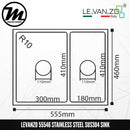 LEVANZO Ember Stainless Steel SUS304 Kitchen Sink 55546 - Mirage Trade & Distribution