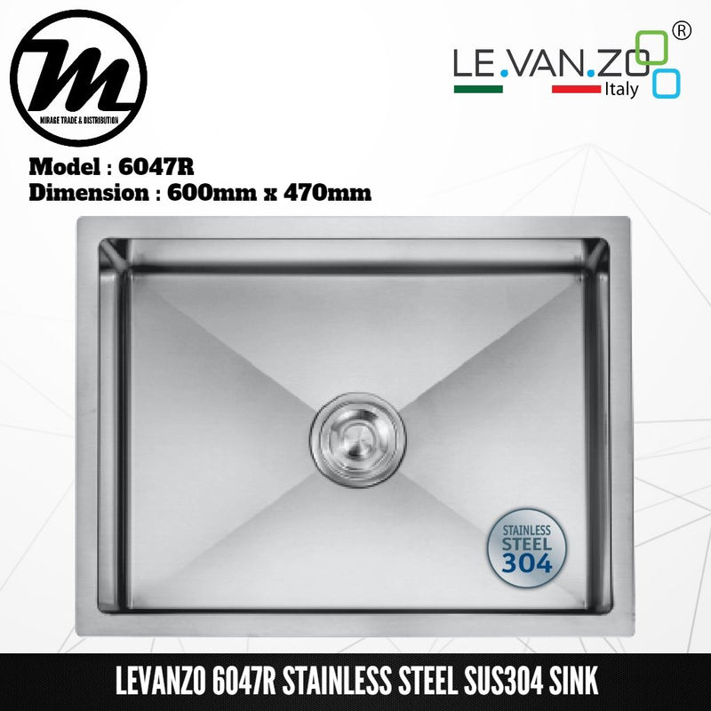 LEVANZO Signature 7 Stainless Steel SUS304 Kitchen Sink 6047R - Mirage Trade & Distribution