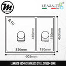 LEVANZO Ember Stainless Steel SUS304 Kitchen Sink 60546 - Mirage Trade & Distribution