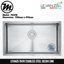 LEVANZO Signature 7 Stainless Steel SUS304 Kitchen Sink 7047R - Mirage Trade & Distribution