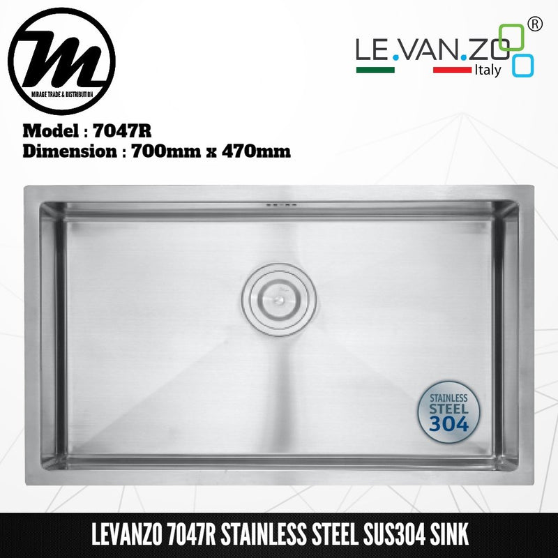 LEVANZO Signature 7 Stainless Steel SUS304 Kitchen Sink 7047R - Mirage Trade & Distribution