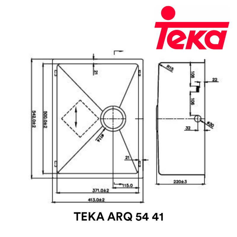 TEKA Stainless Steel Sink ARQ 54 41 - Mirage Trade & Distribution