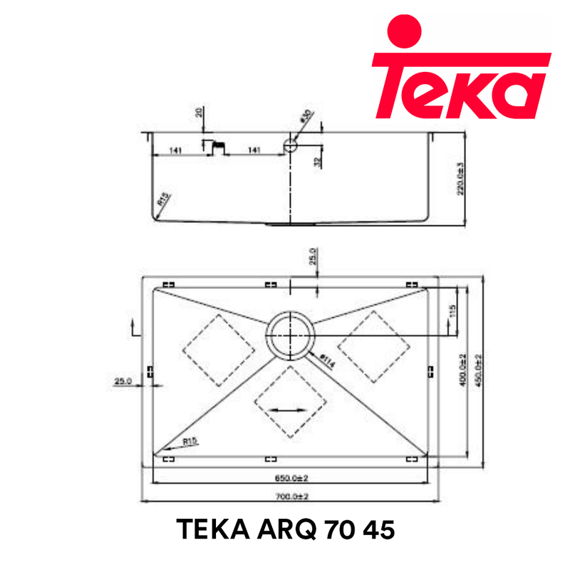 TEKA Stainless Steel Sink ARQ 70 45 - Mirage Trade & Distribution