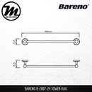 BARENO PLUS Towel Bar B-2007-24 - Mirage Trade & Distribution