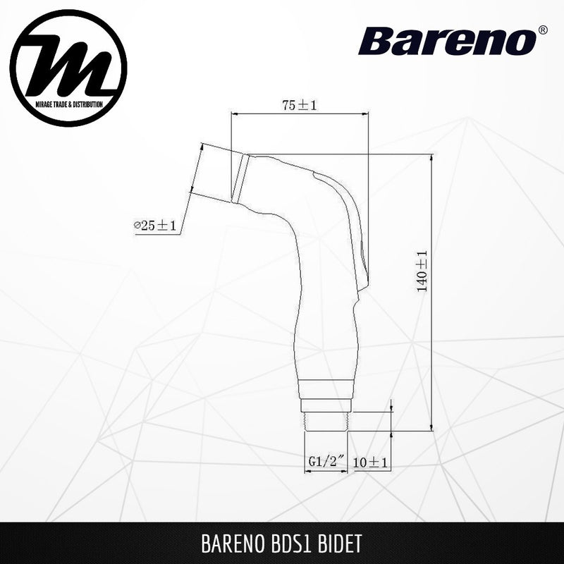 BARENO PLUS Hand Bidet BDS1 - Mirage Trade & Distribution