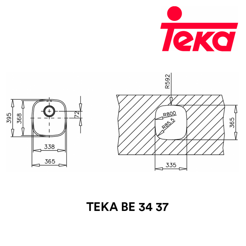 TEKA Stainless Steel Sink BE 34 37 - Mirage Trade & Distribution