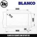 BLANCO Zia 9 Silgranit™ PuraDur™ Granite Sink - Mirage Trade & Distribution