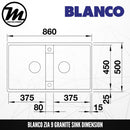 BLANCO Zia 9 Silgranit™ PuraDur™ Granite Sink - Mirage Trade & Distribution