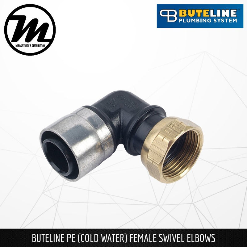 BUTELINE PE Cold Water Female Swivel Elbows (Equal & Reducing) - Mirage Trade & Distribution