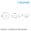 CLAYTAN Console Semi Recess Basin WB1504SR - Mirage Trade & Distribution
