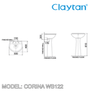 CLAYTAN Corina Corner Basin WB122 - Mirage Trade & Distribution